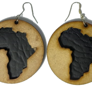 Circular Wooden Africa Earings